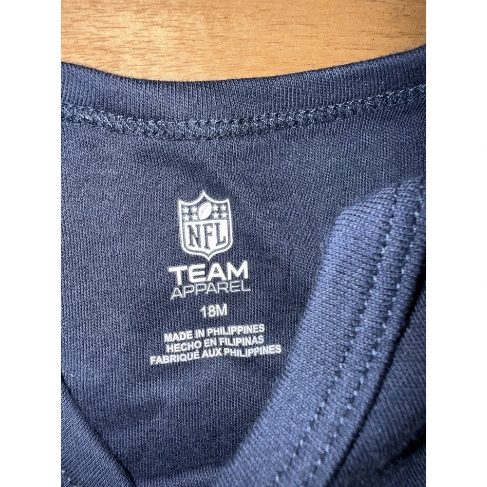 NFL Team Apparel Chicago Bears Infant Bodysuit Navy Blue Orange Number 1 18M NWT
